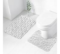 FEHWI Set Tappeti Bagno 2 Pezzi in Microfibra - Tappetino da Bagno Morbido e Antiscivolo - Durevole e Assorbente,Formule matematiche, modello senza soluzione di continuità, equazioni matematiche
