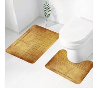 FEHWI Set Tappeti Bagno 2 Pezzi in Microfibra - Tappetino da Bagno Morbido e Antiscivolo - Durevole e Assorbente,Scienza, elementi di lavagna di chimica antica, design vintage per studenti di sci