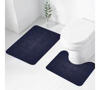 FEHWI Set Tappeti Bagno 2 Pezzi in Microfibra - Tappetino da Bagno Morbido e Antiscivolo - Durevole e Assorbente,Stampa artistica con foglie floreali e vortici, ispirata ai tempi reali antichi, i