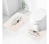 FEHWI Set Tappeti Bagno 2 Pezzi in Microfibra - Tappetino da Bagno Morbido e Antiscivolo - Durevole e Assorbente,Che l'avventura abbia inizio - concetto motivazionale di viaggio