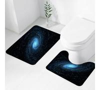 FEHWI Set Tappeti Bagno 2 Pezzi in Microfibra - Tappetino da Bagno Morbido e Antiscivolo - Durevole e Assorbente,Stupende galassie a spirale nell'immenso universo, galassie a spirale allineate co