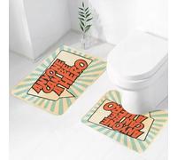 FEHWI Set Tappeti Bagno 2 Pezzi in Microfibra - Tappetino da Bagno Morbido e Antiscivolo - Durevole e Assorbente,Citazione, messaggio in stile pop art con fumetto. Tutti possono essere eroi,