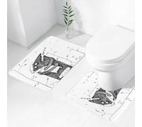 FEHWI Set Tappeti Bagno 2 Pezzi in Microfibra - Tappetino da Bagno Morbido e Antiscivolo - Durevole e Assorbente,Decorazioni stravaganti, padre e figlio mostruosi abbracci, coccole, amore, genito