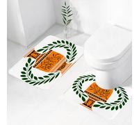 FEHWI Set Tappeti Bagno 2 Pezzi in Microfibra - Tappetino da Bagno Morbido e Antiscivolo - Durevole e Assorbente,Simbolo di pace e vittoria, vaso del patrimonio culturale greco e alloro, vaso gre