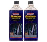 FEI FAN 2X Nero gomme Liquido Concetrato ad Alto Potere Coprente NERISSIMO. Lucida, Protegge, Rinnova e Preserva dalle Screpolature 1000ml