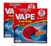 FEI FAN Confezione con Diffusore a Piastrine Classic, Incluse 10 Ricariche. Protegge dalle Zanzare Comuni e Tigre, 12 Ore di Protezione per Piastrina. con Spia di Accensione Luminosa (2 Confezioni)