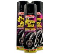 FEI FAN Lucidante Effetto Bagnato per Gomme Extreme Black Super Brillante, Lunga Durata e Resistente all'Acqua. Nero Estremo per Le Gomme 500ml (3 Spray)