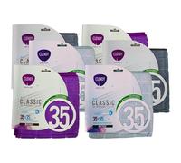 FEI FAN Panno In Microfibra Multiuso Linea CLASSIC, 100% Microfibra. Adatti Per La Pulizia Di Qualsiasi Superficie, Resistenti e Di Lunga Durata. Formato 35x35cm, Colori Assortiti (6 Unità)