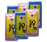 FEI FAN Panno Magico In Lattice SOFT, Super Assorbente e Resistente. Lava, Sgrassa e Assorbe In Una Sola Passata. Non Graffia, Non Lascia Aloni 30x30 (Colori Assortiti, Non Si Può Segliere) (6 Panni)