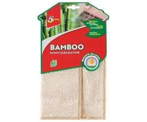 FEI FAN Panno Sgrassatore BAMBOO, Rimuove Olio e Grasso. Sgrassa Anche Solo Con Acqua, Facile Da Risciacquare, Con Fibre Di Bamboo. Formato 25x25cm