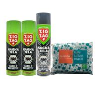 FEI FAN Set Magnatela, Insetticida Specifico per Trattamenti Contro i Ragni e la Formazione delle Ragnatele, 2 Spray da 500ml+1 da 600ml+20 Pezzi Panni Cattura Polvere