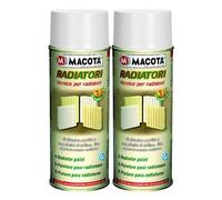 FEI FAN Vernice Spray Per Radiatori, BIANCO PURO. Di Altissima Qualità e Semplicità Di Utilizzo. Alta Copertura Senza Colature 400ml (2 Bombolette)