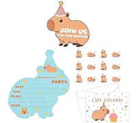 FeiatPogra Confezione da 12 biglietti di invito per feste di compleanno con buste adesive, simpatici inviti per feste per bambini per ragazzi e ragazze, inviti di compleanno per feste per bambini