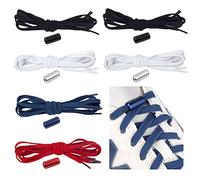 Feibmir Elastici Lacci Delle Scarpe Lacci Senza Nodo No Tie Lacci,Lacci Elastici con Fibbie Metalliche per Bambini e Adulti,Adatto per Scarpe Sportive, Scarpe Casual, Scarpe da Corsa