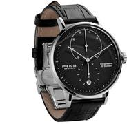 FEICE Bauhaus FM202YHH Orologio meccanico da uomo, analogico, impermeabile, automatico, casual, casual, con cinturino in pelle a specchio bombato, datario, in acciaio inossidabile, resistente ai