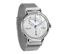 FEICE Orologio automatico da uomo Bauhaus Orologio meccanico da uomo in acciaio inossidabile con cupola a specchio analogico casual orologio unisex -FM202 (42mm), Argento, Abito