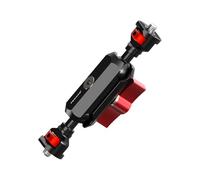 FEICHAO Braccio magico a doppia testa a sfera, vite da 1/4", carico verticale, 4 kg, adattatore di collegamento per action camera (doppia vite da 1/4" bloccaggio a disco)