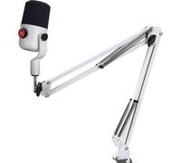 FEICHAO Microfono USB da tavolo a condensatore con cancellazione del rumore con supporto a sbalzo, rete anti-spruzzo, microfono in cotone anti-spray per registrazione su PC (PDO-20 w Boom Arm)