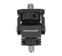 FEICHAO Supporto per monitor di rotazione da 1/4 a 1/4/adattatore per montaggio a scarpa fredda compatibile con accessori stabilizzatori per flash per fotocamera DSLR Hero 13 (E Set C)