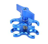 FEICHAO Tre fori di apertura Diving Farfalla Clip Lampada Braccio Supporto Compatibile con GoPro SLR Mirrorless Fotocamere Accessori (Blu)