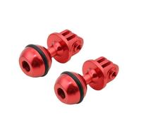 FEICHAO Treppiede CNC con testa a sfera girevole a 360 gradi, 2,5 cm, compatibile con Hero 13/12/11, ACE, OSMO Action Camera (2 pezzi, rosso)