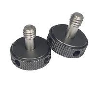 FEICHAO Vite per pollice a sgancio rapido per fotocamera, 1/4", pomello di bloccaggio rinforzato, 2 pezzi, per treppiede per fotocamera e flash (grigio)