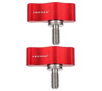 FEICHAO Vite regolabile M4 x 9,5 con manico a T per accessori fotografici (rosso 2 pezzi)