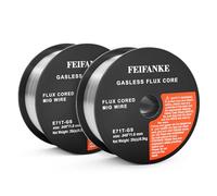 FEIFANKE Filo Animato No Gas 1,0MM 2KG Filo Saldatrice E71T-GS Bobina Di Filo per Saldatura Universale MIG MAG D100 per Saldatrice, 2 Pezzi