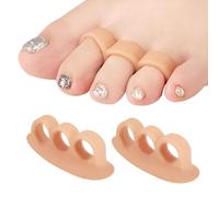 feifanshop 4 Separatori per dita dei piedi, cuscinetti in gel per dita dei piedi a martello in silicone, per sollievo dal dolore per dita a martello, dita sovrapposte, dita arricciate e 3 anelli