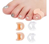 feifanshop Separatori per dita dei piedi in gel, 4 pezzi separatori per dita Pinky, distanziatori per dita per correzione di piccoli bunion, dita sporgenti, cuscinetti plantari, calli e vesciche