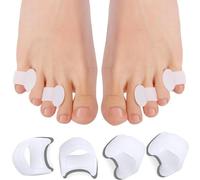 feifanshop Separatori per dita dei piedi, separatori per dita in gel, piccola correzione dell'alluce valgo per prevenire vesciche, sovrapposizione delle dita, attrito e alleviare la pressione (4 pezzi