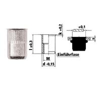 FEIFAR Befestigungstechnik Dado per rivetto cieco UNIVERSAL acciaio