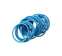 FEIFEI'S BOW 50 elastici per capelli da ragazza e donna, 2,5 mm, sottili, per uniforme scolastica, elastici per capelli elastici per coda di cavallo (blu)