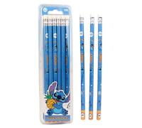 FEIFEI'S BOW Confezione da 12 matite HB Elsa Princess Spider con gomme per bambini, per feste, scuola, ufficio (Stitch)