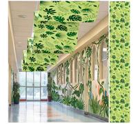 Feifeiya 3 striscioni da soffitto a tema giungla con foresta pluviale tropicale, coperture per feste di compleanno, eventi, decorazioni VBS
