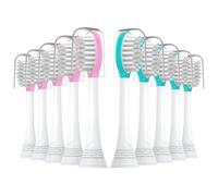 Feihead Testine di ricambio per spazzolino da denti per bambini, compatibili con spazzolino elettrico Philips Sonicare Kids, testina morbida, per ragazzi e ragazze (5 rosa + 5 blu, età 7+)