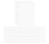 FEIHS 100 pezzi custodie per carte da collezione, Bustine Trasparenti, Scomparti Trasparente, per uso quotidiano, presentazioni, gestione di progetti, lavoro d'ufficio e vari altri scenari