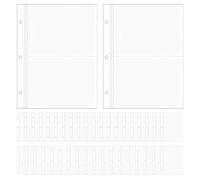 FEIHS 40 pezzi custodie per carte da collezione, Bustine Trasparenti, Scomparti Trasparente, per uso quotidiano, presentazioni, gestione di progetti, lavoro d'ufficio e vari altri scenari