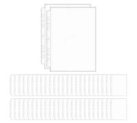 FEIHS 50 pezzi custodie per carte da collezione, Bustine Trasparenti, Scomparti Trasparente, per uso quotidiano, presentazioni, gestione di progetti, lavoro d'ufficio e vari altri scenari