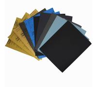 FEIHU - Set Professionale di Carta Vetrata 230X280mm, 10 Pezzi 400-3000 Grit, per Auto, Mobili in Legno, Pietra, Vernice, Metallo, Vetro - Uso a Secco e Bagnato