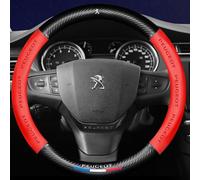 FEIHUAJIANIAN Coprivolante Auto per Peugeot Rifter Standard 2021 2022 2023 2024, Accessori Auto Interno Traspirante e Antiscivolo Regali per Donna e Uomo,O-Red