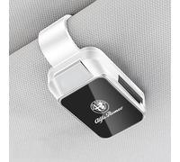 FEIHUAJIANIAN Porta Occhiali da Auto per Alfa Romeo Milano 2024, Portaocchiali Auto Supporto Occhiali da Visiera Accessori Parasole,White