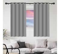 FEIJDON Tende Soggiorno Oscuranti 250 x 235 cm Antirumore/Porta Finestra Casa/Vari Colori Tende Termiche, Finestre per Salotto Eleganti, Grigio Chiaro