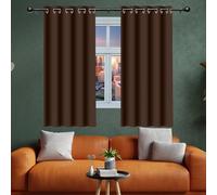 FEIJDON Tende Termiche Oscuranti per Interni 180 x 202 cm Poliestere Resistente, Termica Isolante Tenda per Porte Tende per Finestre per Camera da Letto e Cameretta Bambini, marrone