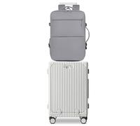 feilario Hardside - Valigia espandibile con ruote girevoli, con serratura TSA, con portabicchieri e supporto per telefono, in misure da 45,7/50,8/61 cm, Set da 2 pezzi bianco (con borsa per