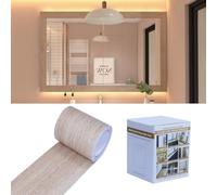 FEILAYS Nastro adesivo effetto legno, per riparazioni realistiche con venature del legno, autoadesivo, per battiscopa morbide, bordatura, pareti, mobili, 10 cm x 10 m
