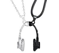 feilok Auricolare Coppie Magnetic Pendant Collana per Uomini Donne Catena in Acciaio Inox