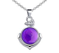 Feilok Collana da donna in acciaio inox con ciondolo cambia temperatura colore per lei moglie fidanzata compleanno, Metallo