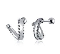 feilok Octopus claw Stud Orecchini per Uomini Donne Acciaio Inossidabile argento