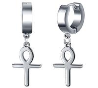 feilok Orecchini in acciaio inossidabile per le donne Uomini Orecchini Piercing Sleeper Studs croce